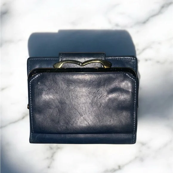 La Garde Navy Leather Wallet - Picture 2 of 9